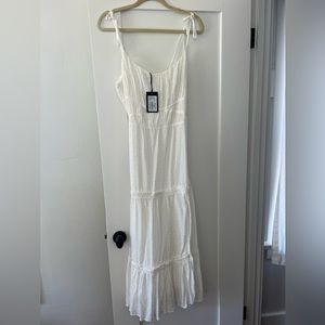 PAIGE - INESA MIDI DRESS-WHITE - Size: M